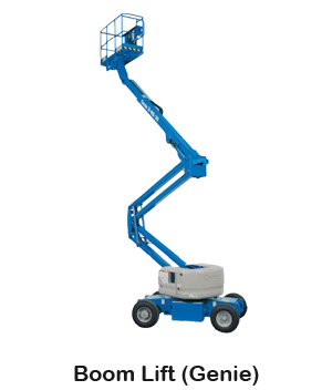 Forklift in motion inside storage facility 