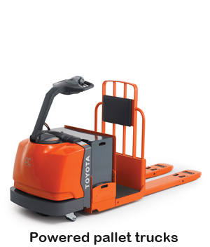Forklift operator loading pallets inside a warehouse
